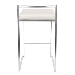 Fuji - Contemporary, Stackable Elegant Counter Stool (Set of 2)