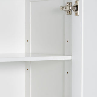 Tall Bathroom Cabinet With Tilt-Out Laundry Basket And Upper Storage