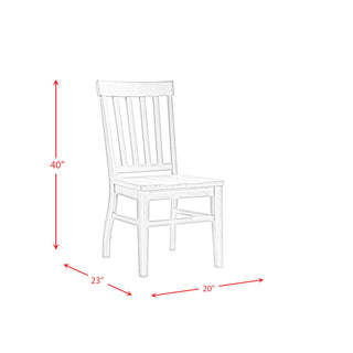 Lakeview - Slat Back Side Chair (Set of 2) - Natural Finish