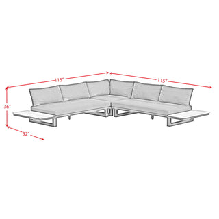 Cabana - Three Piece Outdoor Living Set - Black