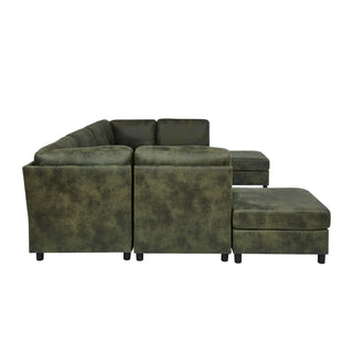 Upholstered Modular Sectional With Custom Configuration And Removable Cushions