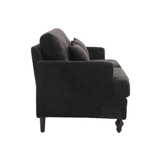 Mid Century Modern Fabric Loveseat Sofa, 2 Seat Upholstered Couch