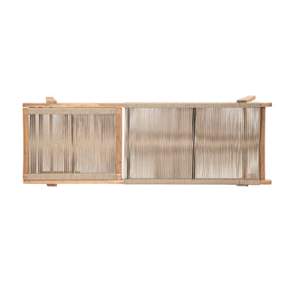 Catania - Outdoor Rope Chaise Lounge (Set of 2) - Teak / Beige