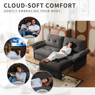 Sofa Bed, 2 In 1 Design For Living Rooms