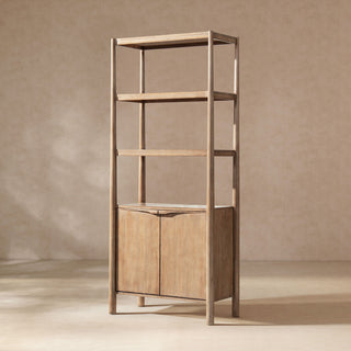 Nolan - Bookcase With Lower Cabinet - Natural
