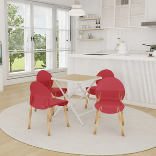4 Piece Set Of Single Chairs With A Design Combining Modern And Traditional Elements