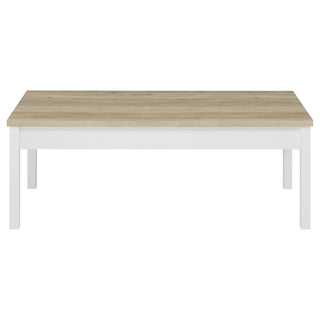 Quintara - 3 Piece Coffee Table Set - Natural / White