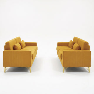 2 Pieces Sofa Sofa Set With Removable Cushions For Home Apartment