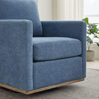 Square Upholstered Swivel Accent Chair