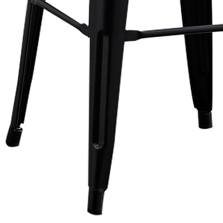 Backless Lightweight Bar Stools (Set of 2) - Black
