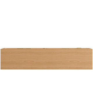 TV Stand, Media Console, 2 Drawers & Cable Management - Natural Wood