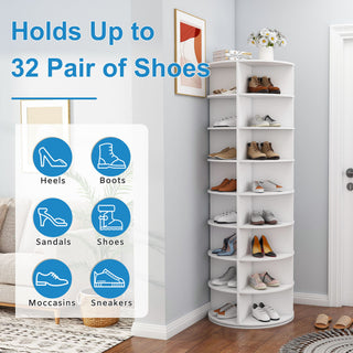 Rotating Shoe Rack Tower