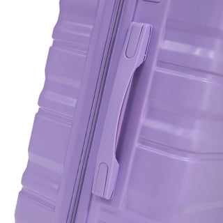 3 Piece 20" / 24" / 28" Spinner Luggage Set & Combination Lock, Durable Hard Shell With 360° Silent Wheels - Blue / Purple