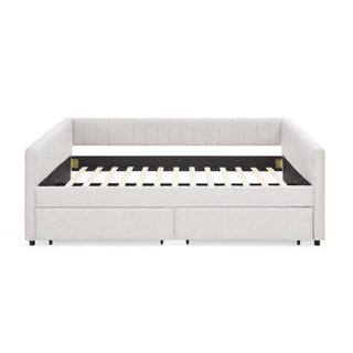 Upholstered Queen Daybed With 2 Drawers