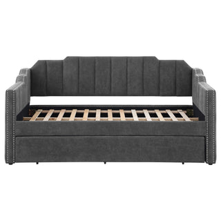 Pressley - Twin Daybed With Trundle - Charcoal
