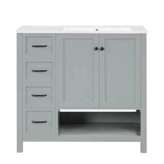 Modern Bathroom Vanity With Sink Top, 2 Doors And 2 Drawers