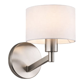 Nebula - Base Wall Lamp With Rotary Switch Shade - Brushed Nickel / Silver / White