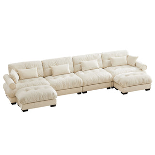 Super Comfort Oversized Modular Sectional Sofa With Movable Ottoman
