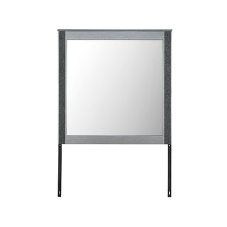 Lorenzo - Large Scale Mirror With Sleek Frame And Glittered Detailing - Silver