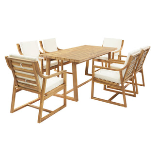 7 Piece Modern Outdoor Dining Set, Patio Furniture