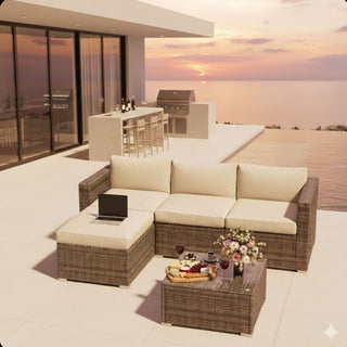Modern Patio Set With Coffee Table