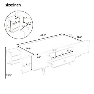 Modern Rectangle Coffee Table With Four Drawers