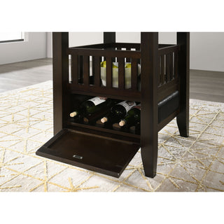 Finley - Square Counter Table With Storage Pedestal Dining Table - Espresso