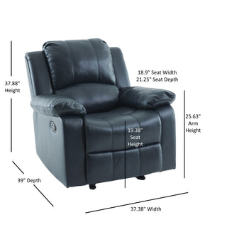 Charlotte - Gel Glider Recliner - Blue