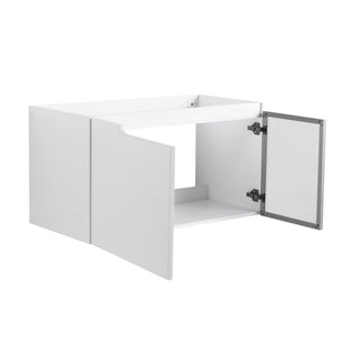 36" (35 1 / 4") Wall Mounted Bathroom Vanity, Cabinet With Half Door (Excluding Sink) - Glossy White