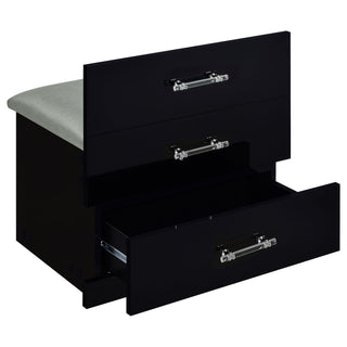 Ayuba - 3 Drawer Makeup Vanity Table With Mirror And Stool
