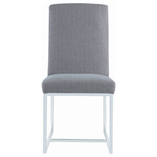 Upholstered Dining Chair Set With Base (Set of 2) - Gray