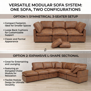 Deep Modular Cloud Sofa, Freely Configurable