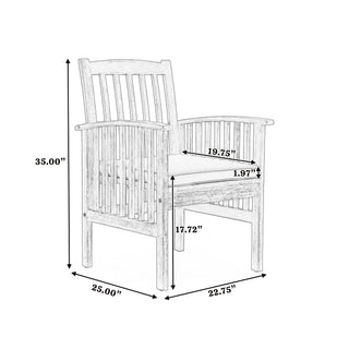 Casa - Acacia Dining Chair Set With Cushions,