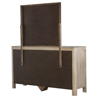 Flores - 9 Drawer Dresser With Mirror - Mango Color