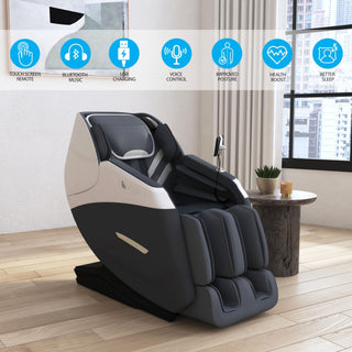 Embrace - PU Massage Chair - Charcoal