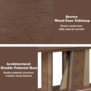 Ouida - Dining Table - Brown / Gold