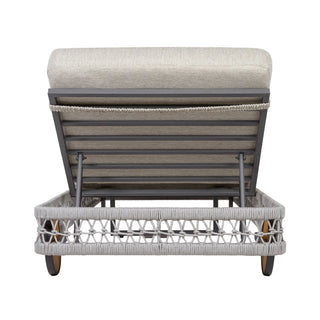 Outdoor Chaise Lounge & Wheels, 5 Position Adjustable Backrest