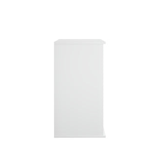 Kitchen Storage Cabinet With Double Doors, Adjustable Shelves, Sideboard Buffet For Dining Room - White
