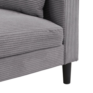 High Resilience Loveseat Sofa With Wooden Frame