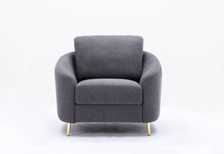 Yuina - Linen Chair - Gray