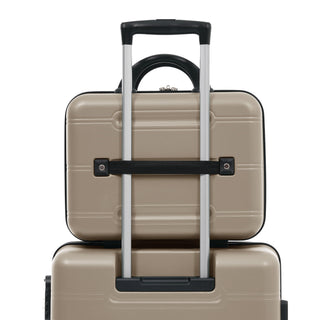 6 Piece Lightweight Hardshell Luggage Set With Double Spinner Wheels, Password Lock