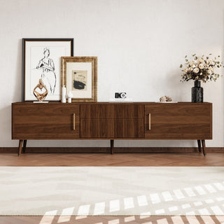 TV Stand With 2 Drawers, Media Console Table - Walnut