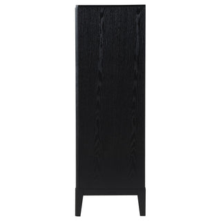 Mason - 5 Drawer Chest With Fluted Design - Black