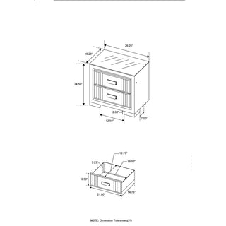 Isaiah - Nightstand With Upholstered Frame