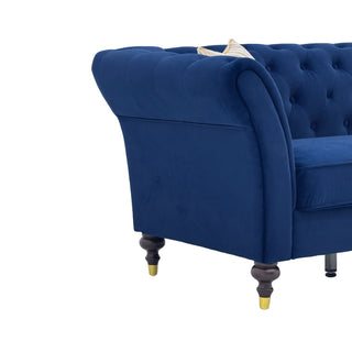 Chesterfield Sofa, 3 Seat Couch With Deep Button Tufted Back, Rolled Arms