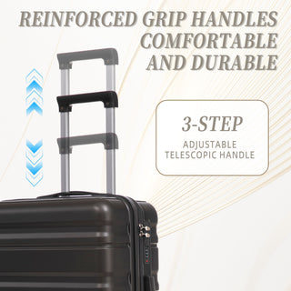 Tourist 3 Piece Luggage Set, Combination Lock, Durable Hard Shell With 360° Silent Wheels