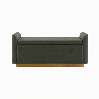 Upholstered Storage Bench With Safety Hinge