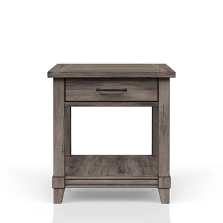 End Table With Storage Drawer Usn - Gray