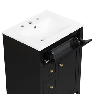 Modern Black Bathroom Vanity With Sink