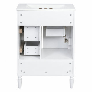 Modern Bathroom Vanity With Sink, Soft Close Doors, 3 Drawers